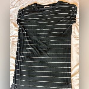 Carly Jean Black dress with white stripes. Size small